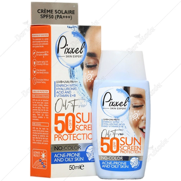 کرم ضد آفتاب پیکسل SPF50 پوست چرب بی رنگ